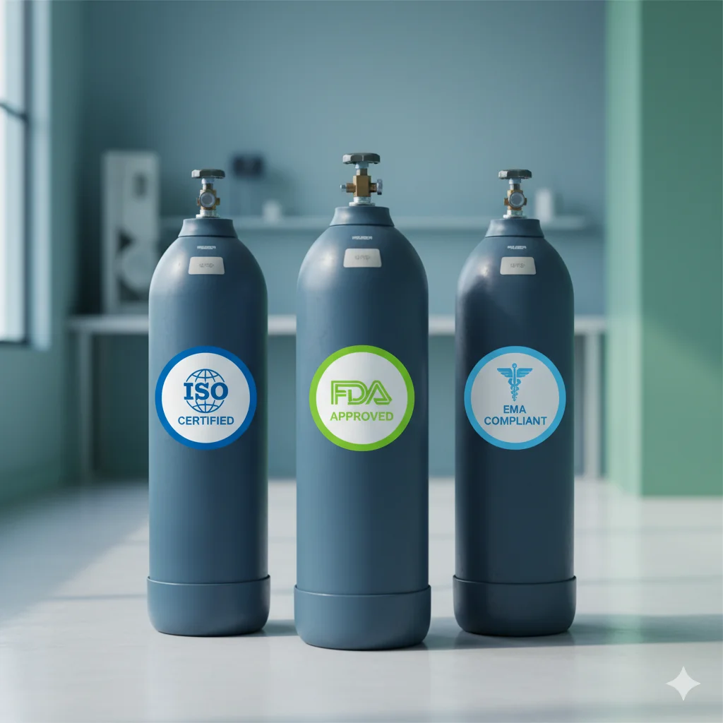 Normas ISO y certificaciones internacionales para gases medicinales