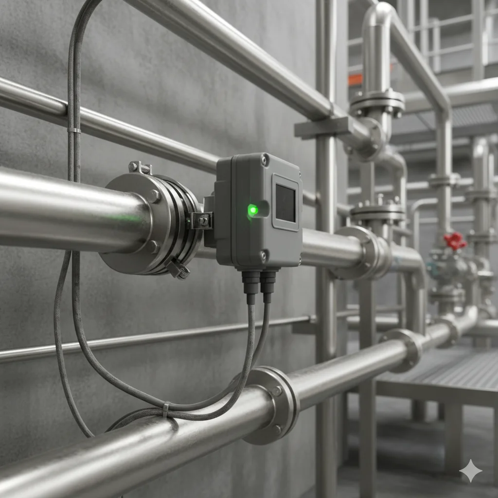 Sensor de detección de fugas de gas instalado en red de tuberías