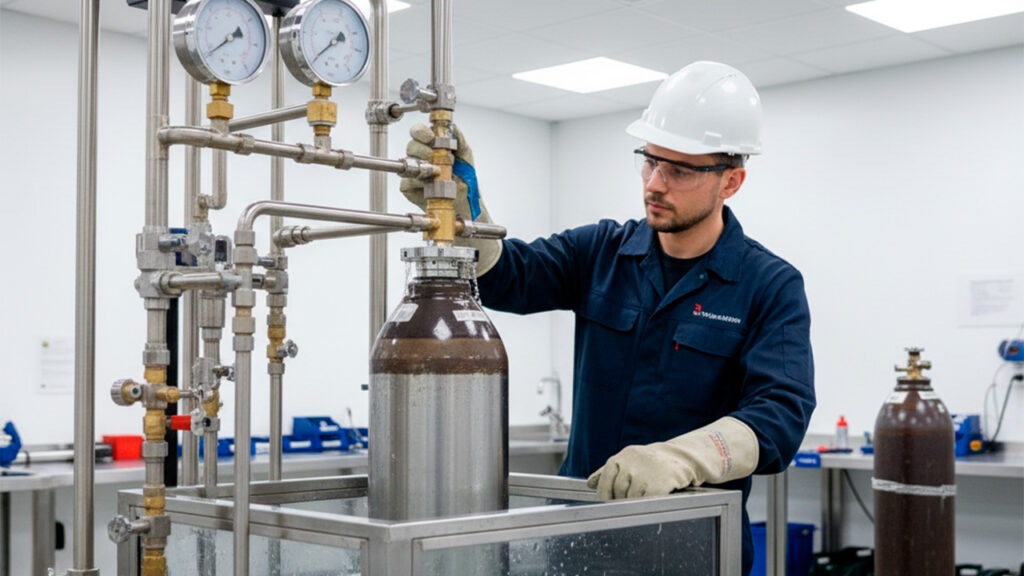 Cómo se realiza la prueba hidrostática de balones de gas de alta presión