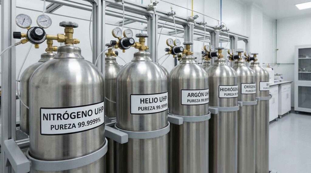 Gases UHP y gases industriales comunes: Diferencias