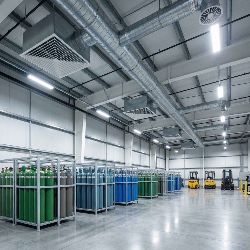 Ventilación para gases industriales: criterios de diseño técnico