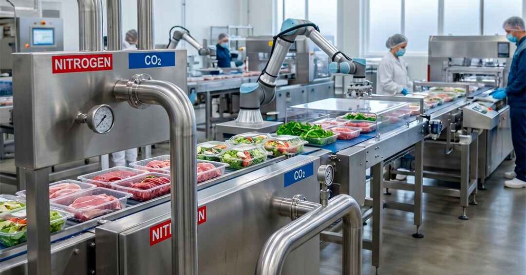 Gases en alimentos: conservación y seguridad en procesos industriales