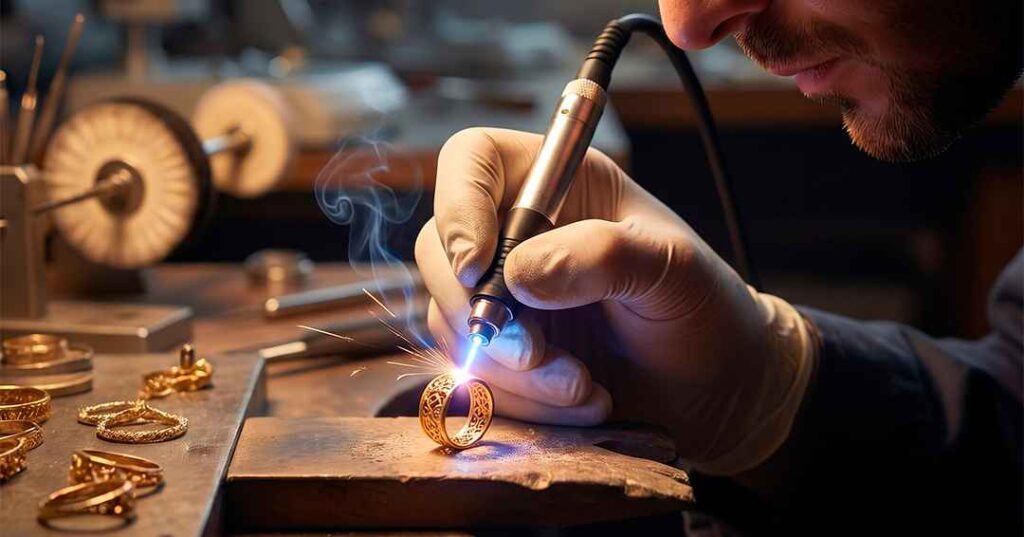 Argón para la fabricación de joyería y metales preciosos