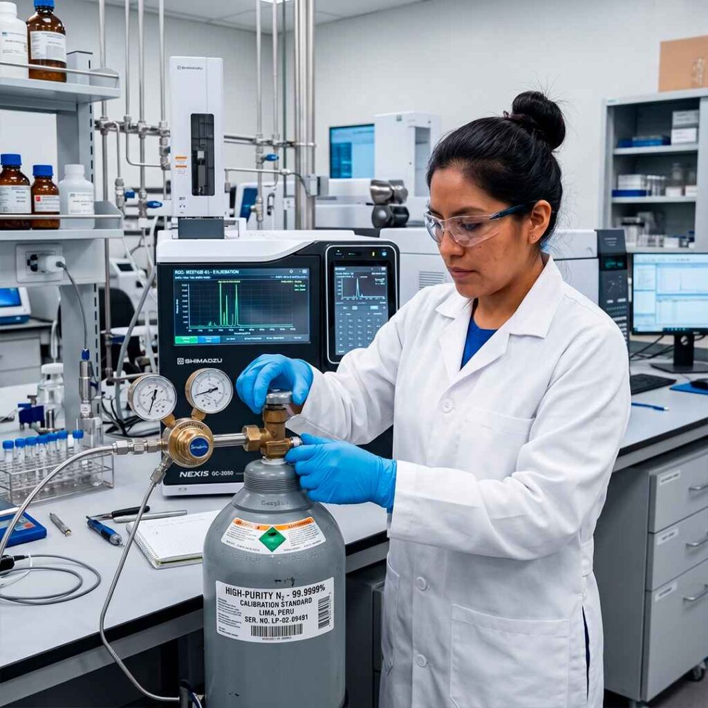 Helio para la calibración de instrumentos de medición y equipos de alta precisión