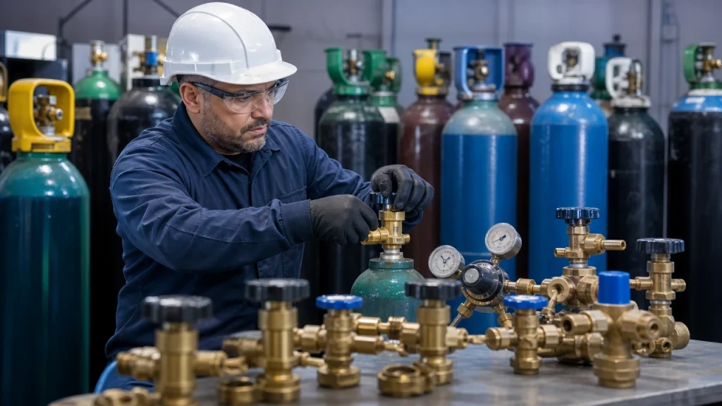 Válvulas para gases industriales: tipos y funciones principales